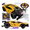 Auto Lanza Humo 4 Auto Deportivo Control Remoto Con Humo Luces, Sonido y Turbo Amarillo