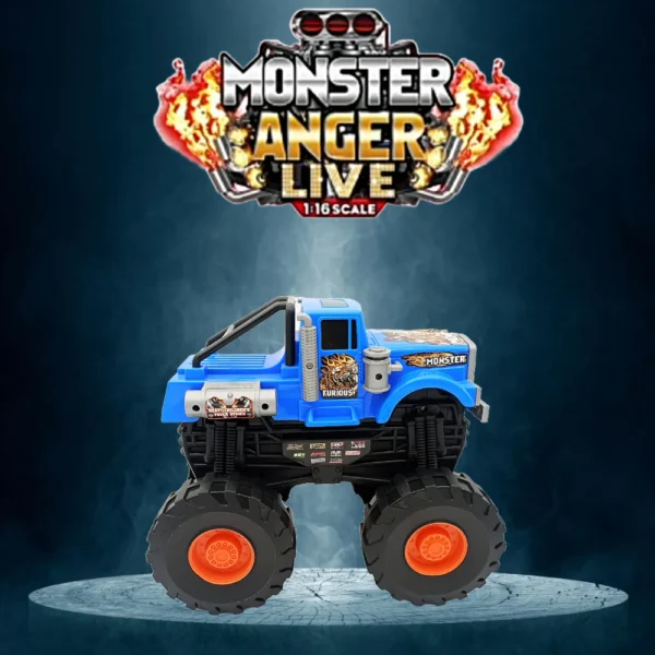 Camión Monster Truck Azul Off Road con Luz y Música