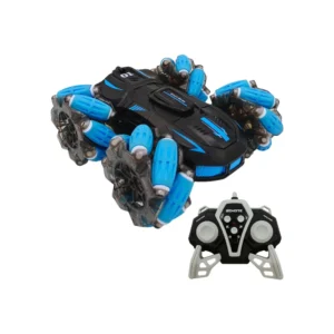 Auto Spray 2 Auto a Control Remoto Stunt Spray con Humo Real, Luces LED y Giros 360° Azul