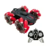 Auto Spray 5 Auto a Control Remoto Stunt Spray con Humo Real, Luces LED y Giros 360° Rojo