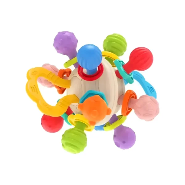 Mordillo Con Sonajero Mordillo Sonajero Didáctico Multicolor para Estimulación