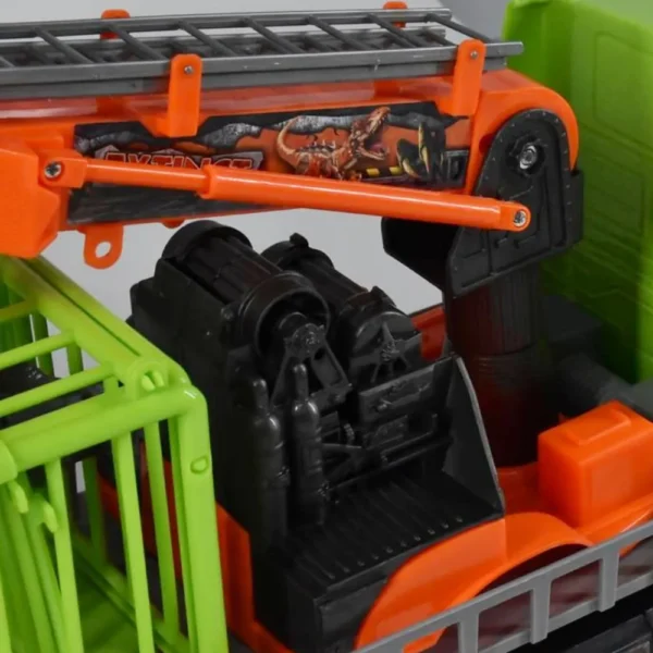 Camion portadinos 5 Camión Dinosaurio con Jaula de Remolque a Fricción