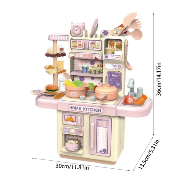 Cocina 3 Cocina Infantil con Vapor Real Agua y Sonido con Accesorios