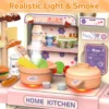 Cocina 5 Cocina Infantil con Vapor Real Agua y Sonido con Accesorios