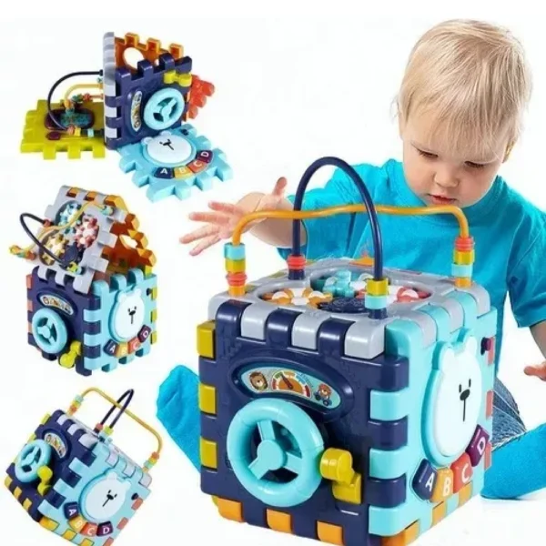 Cubo Montessori 10 Cubo Didáctico de Actividades para Bebés 6 en 1