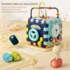 Cubo Montessori 3 Cubo Didáctico de Actividades para Bebés 6 en 1