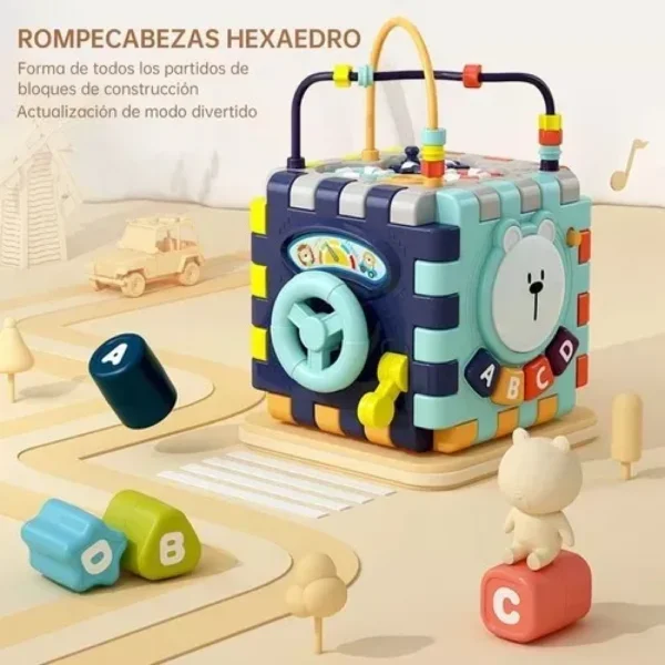 Cubo Montessori 3 Cubo Didáctico de Actividades para Bebés 6 en 1