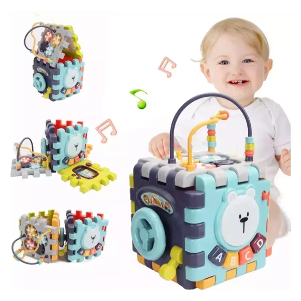 Cubo Montessori 8 Cubo Didáctico de Actividades para Bebés 6 en 1