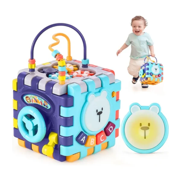 Cubo Montessori 9 Cubo Didáctico de Actividades para Bebés 6 en 1