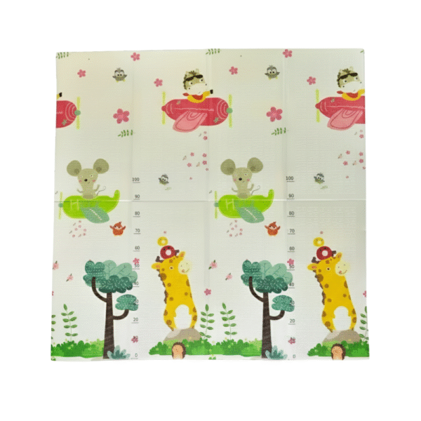 Frente Jirafa Alfombra Antigolpes Bebe Reversible JIRAFA-ANIMALES 200x180 cm y 0,8 cm Grosor