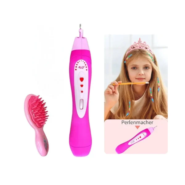Kit Belleza 3 Set de Bijouterie Infantil con Aplicador Eléctrico para pulseras, collares y accesorios