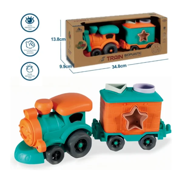 Locomotora Eco 3 Locomotora infantil con Figuras Encastrables Eco Friendly