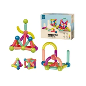 Magnetic 42 pc 1 Bloques Magnéticos x42 Piezas – Didáctico, Colorido y Súper Creativo