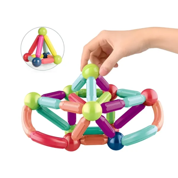 Magnetic 42 pc 6 Bloques Magnéticos x42 Piezas – Didáctico, Colorido y Súper Creativo