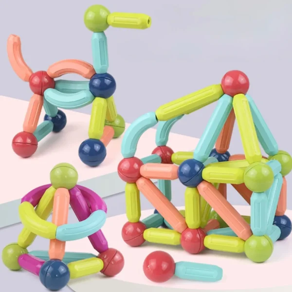 Magnetic 42 pc 7 Bloques Magnéticos x42 Piezas – Didáctico, Colorido y Súper Creativo