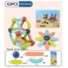 Magnetic 42 pc 8 Bloques Magnéticos x42 Piezas – Didáctico, Colorido y Súper Creativo