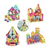 Magnetic 64 pc 4 Bloques Magnéticos para Armar – Set de 64 Piezas con Tubos, Codos y Conectores 3D