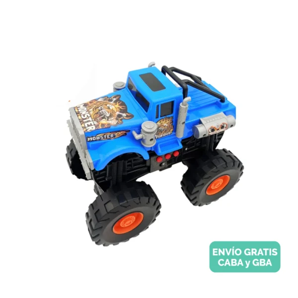 Camión Monster Truck Azul Off Road con Luz y Música