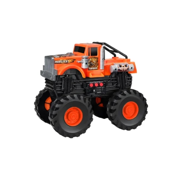 Camión Monster Truck Naranja Off Road con Luz y Música