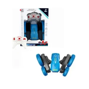 Auto Acrobático Azul con Control Remoto 27mhz Stunt Car 360°