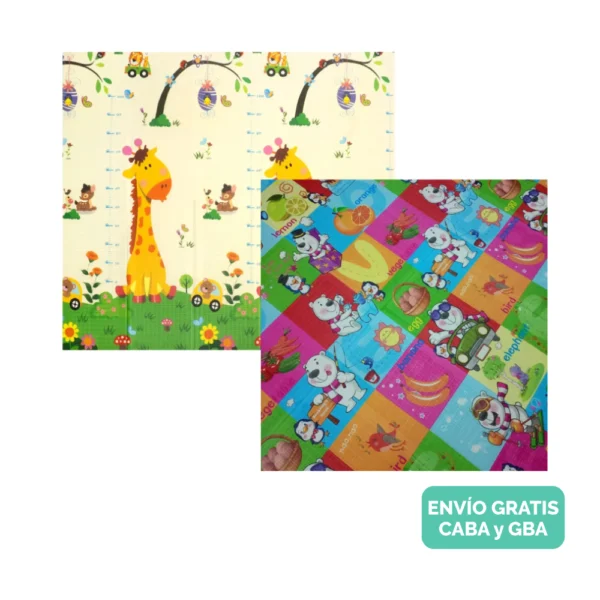 Alfombra Antigolpes Bebe Reversible JIRAFA-LETRAS 200x180 cm y 1,5 cm Grosor Alfombra Antigolpes Bebe Reversible JIRAFA-LETRAS 200x180 cm y 1,5 cm Grosor