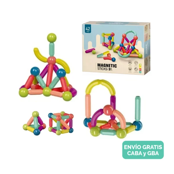 Bloques Magnéticos x42 Piezas – Didáctico, Colorido y Súper Creativo Bloques Magnéticos x42 Piezas – Didáctico, Colorido y Súper Creativo