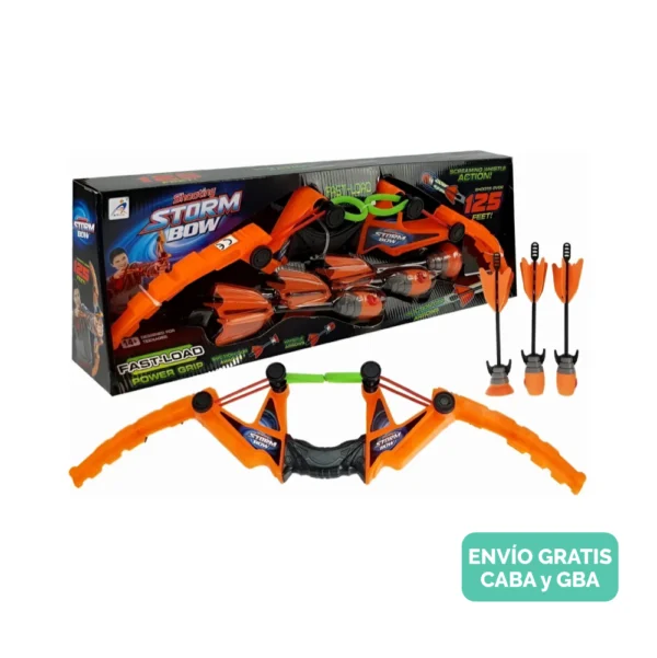 Set de Arco y Flecha Silbadora Naranja de Juguete Tiro Al Blanco Set de Arco y Flecha Silbadora Naranja de Juguete Tiro Al Blanco