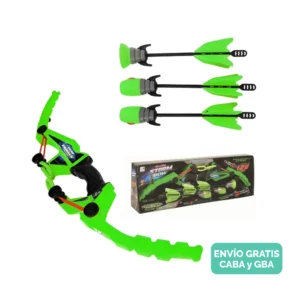 Set de Arco y Flecha Silbadora Verde de Juguete Tiro Al Blanco Set de Arco y Flecha Silbadora Verde de Juguete Tiro Al Blanco