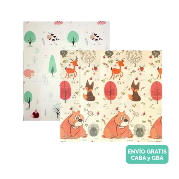 Alfombra Antigolpes Bebe Reversible BOSQUE -ANIMALES 150x180 cm y 0,8 cm Grosor Alfombra Antigolpes Bebe Reversible BOSQUE -ANIMALES 150x180 cm y 0,8 cm Grosor
