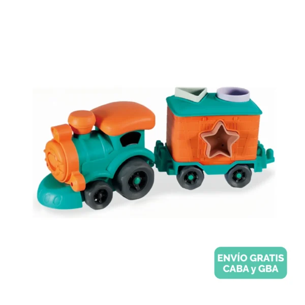 Locomotora infantil con Figuras Encastrables Eco Friendly Locomotora infantil con Figuras Encastrables Eco Friendly