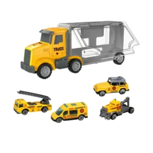 Camión Mosquito Amarillo con Valija Porta Autos Rescate Bomberos Camión Mosquito Amarillo con Valija Porta Autos Rescate Bomberos