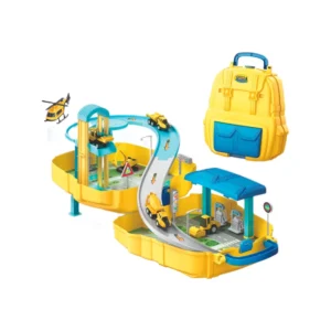 Mochila Construccion Pista Mochila Construcción con Autos y Helicóptero con 37 Piezas