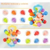 Mordillo 6 Mordillo Sonajero Didáctico Multicolor para Estimulación