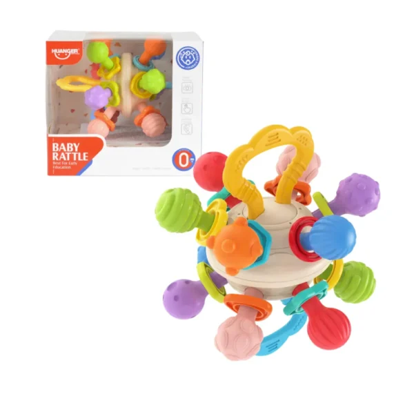 Mordillo 7 Mordillo Sonajero Didáctico Multicolor para Estimulación