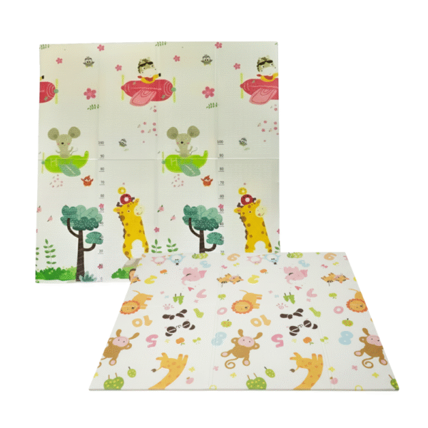 PP09 JIRAFA Alfombra Antigolpes Bebe Reversible JIRAFA-ANIMALES 200x180 cm y 0,8 cm Grosor