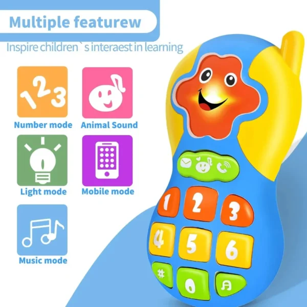 Telefono Baby Cell 3 Celular de Juguete Musical para Bebés con Luces y Sonidos