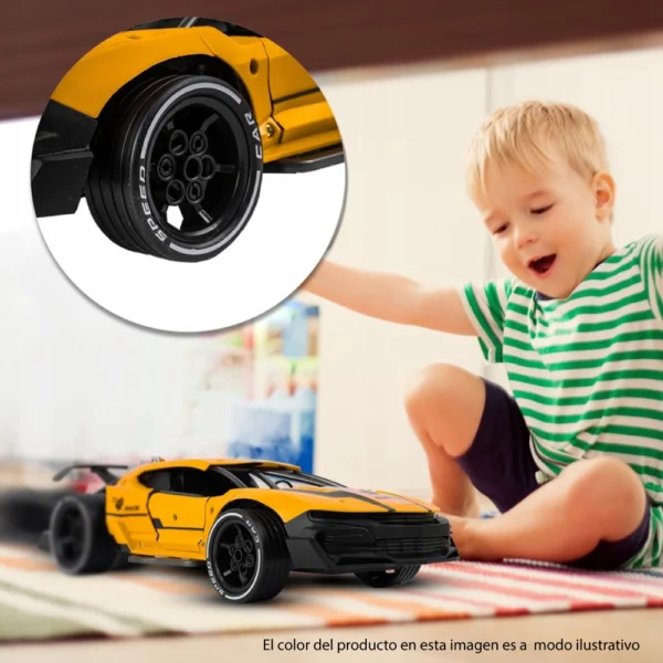 lanza humo rojo 8 Auto Deportivo Control Remoto Con Humo Luces, Sonido y Turbo Rojo