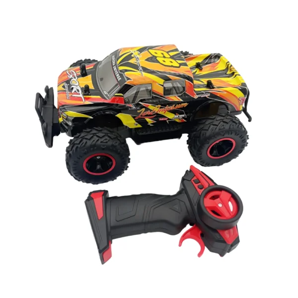 off road grande 2 Camioneta Control Remoto Off Road 1:14 Amarrillo con Alta Velocidad y Luces LED