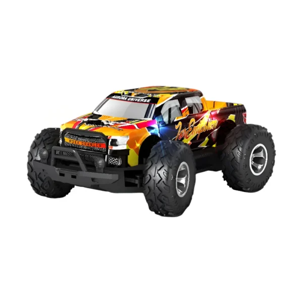off road grande 3 Camioneta Control Remoto Off Road 1:14 Amarrillo con Alta Velocidad y Luces LED
