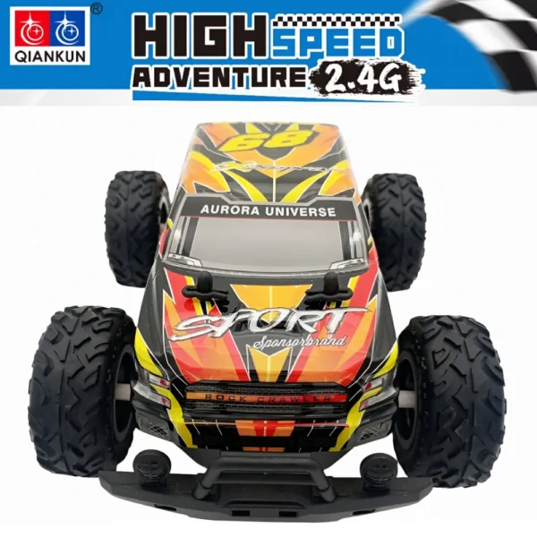 off road grande 8 Camioneta Control Remoto Off Road 1:14 Amarrillo con Alta Velocidad y Luces LED