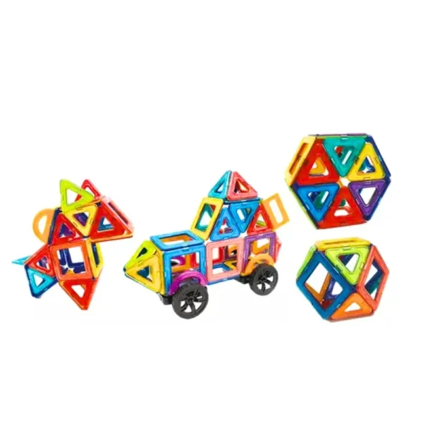 Bloques 2 Bloques Magnéticos con Imanes – Set de 60 Piezas Coloridas y Didácticas