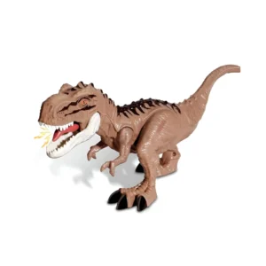 Dino 1 Dinosaurio Velociraptor Articulado con Luz, Sonido y Movimiento Manual