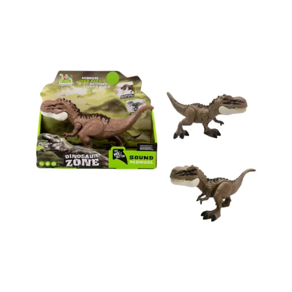 Dino 7 Dinosaurio Velociraptor Articulado con Luz, Sonido y Movimiento Manual