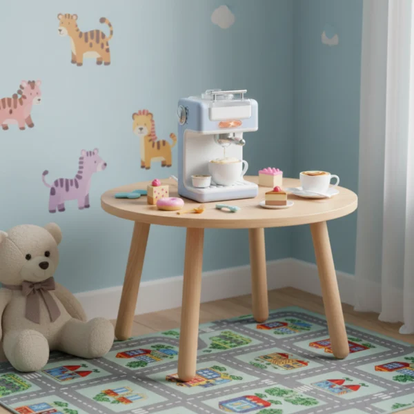 Cafetera Expreso de Juguete Celeste con Luz y Sonido