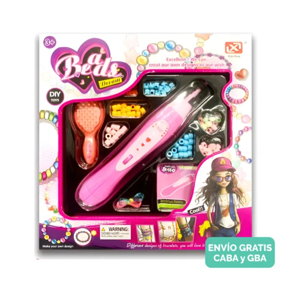 Set de Peluquería Infantil con Mostacillas y Bijouterie Set de Peluquería Infantil con Mostacillas y Bijouterie