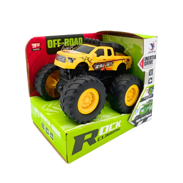 Off Road Inercia Amarillo 3 Camión Offroad 4x4 Rock Climbing Amarillo con Luces y Sonido
