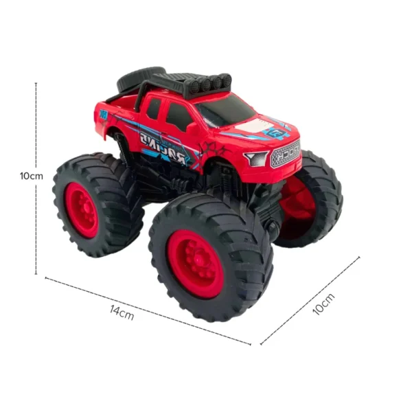 Off Road Inercia Rojo 5 Camión Offroad 4x4 Rock Climbing Rojo con Luces y Sonido