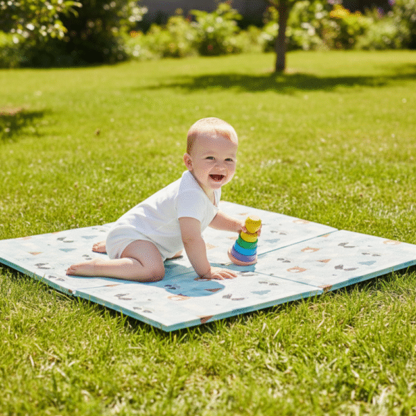 8 Alfombra Antigolpes Bebe Reversible OSOS-GATITOS-BOSQUE 200x180 cm y 0,8 cm Grosor