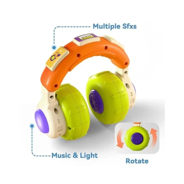 Auricular 3 Auriculares de Juguete Interactivos con Luz y Sonido