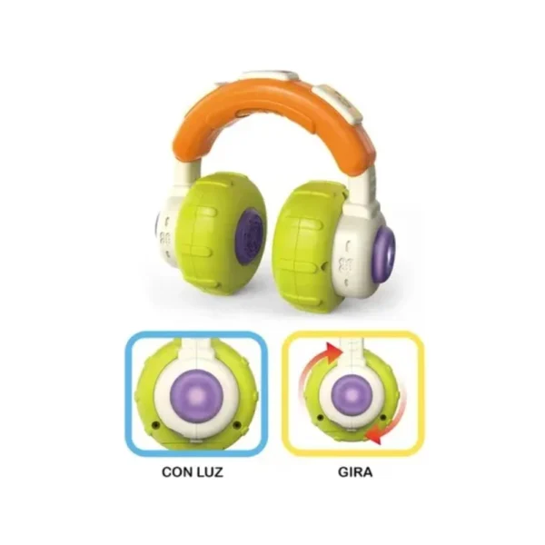 Auricular 4 Auriculares de Juguete Interactivos con Luz y Sonido